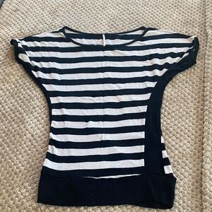 Striped Black and White Top
